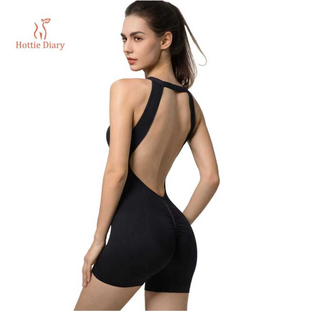 【Hottie Diary】ชุดรอมเปอร์กระชับสัดส่วนรูปอัญมณี เปิดหลัง  สวมใส่สบายและระบายอากาศ