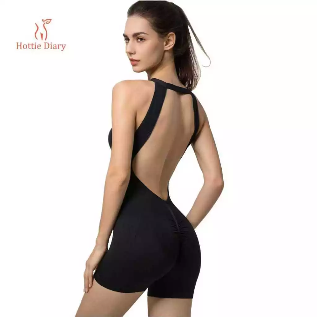 【Hottie Diary】ชุดรอมเปอร์กระชับสัดส่วนรูปอัญมณี เปิดหลัง สวมใส่สบายและระบายอากาศ