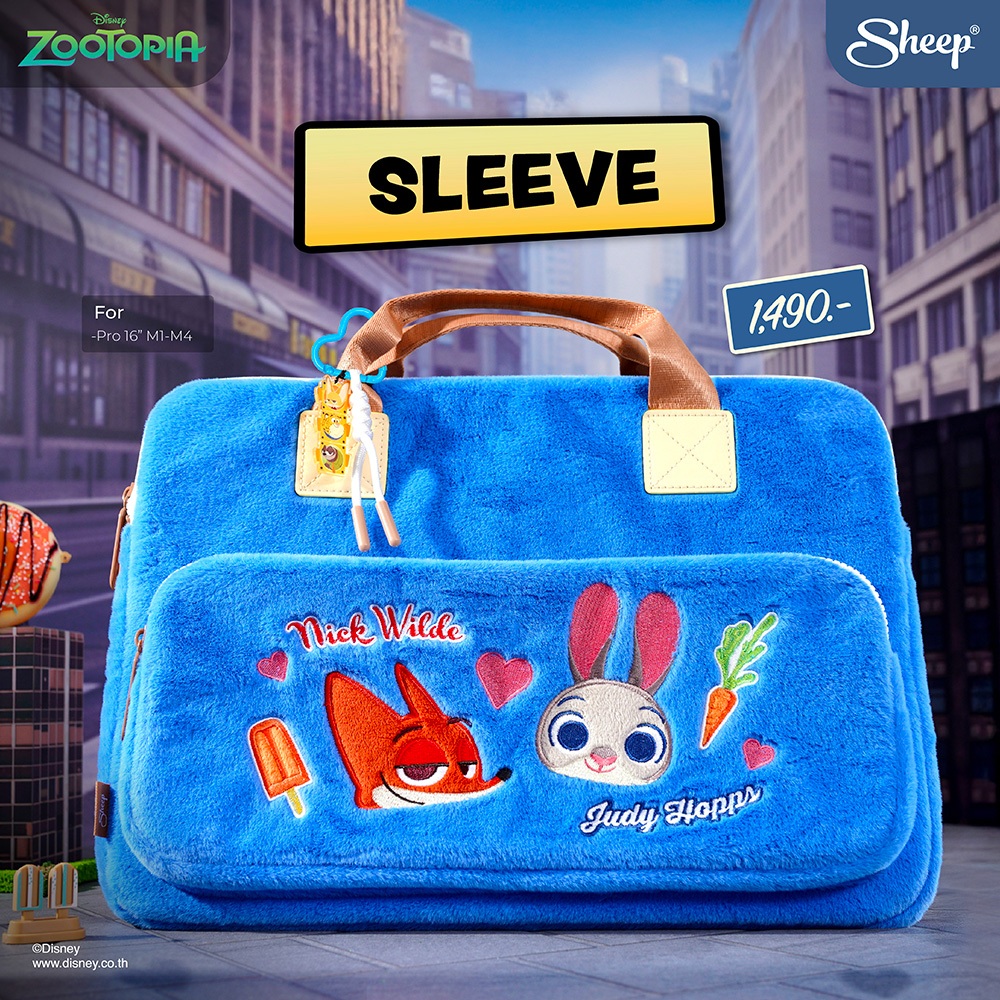 [Sleeve Zootopia] Zootopia Collection กระเป๋าใส่โน๊ตบุ๊ค/แท็บเล็ต ลายซูโทเปีย ขนาด16นิ้ว มีหูหิ้ว กันกระแทกทุกมุม ของแท้