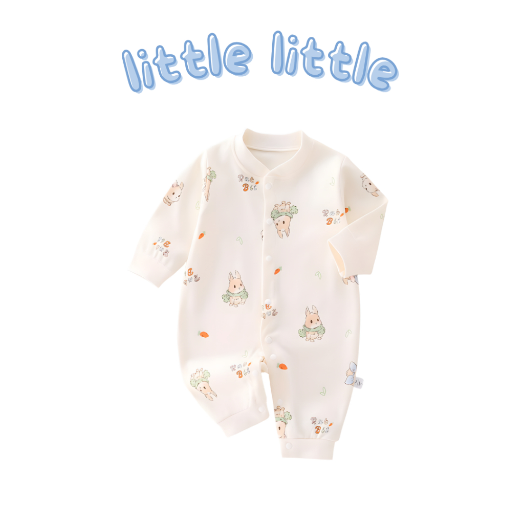 little little - ชุดจั้มบอดี้สูทเด็ก แขนยาวขายาว ชุดนอนเด็กอ่อน เสื้อผ้าเด็กแรกเกิด เหมาะกับเด็ก 1 - 12 เดือน