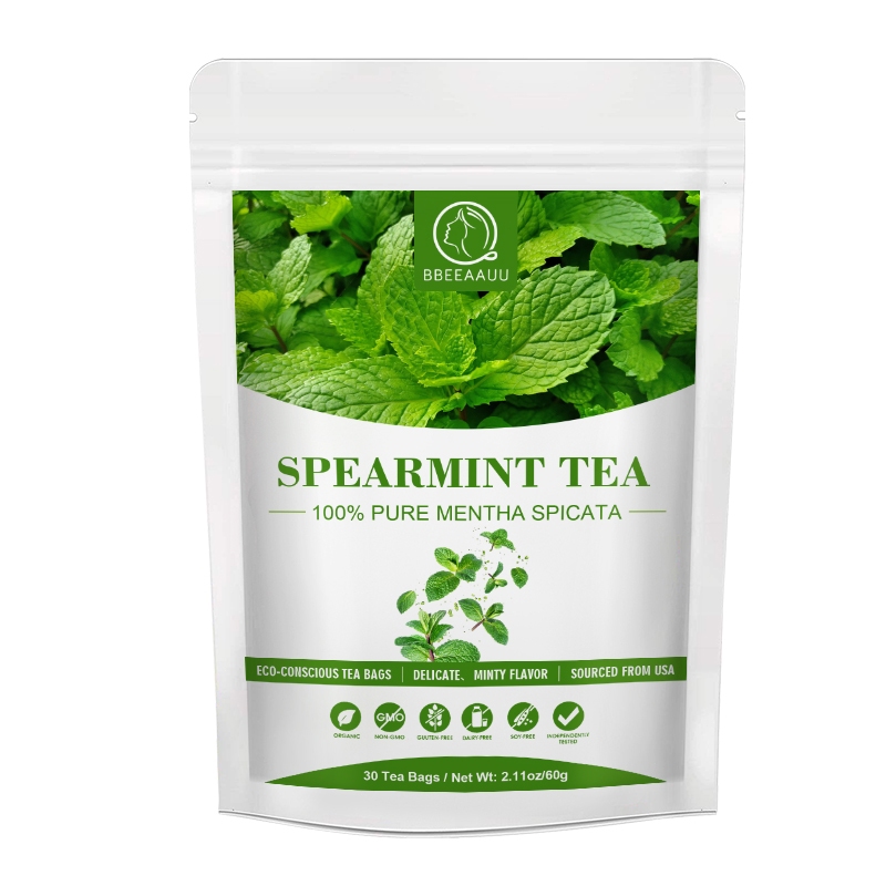 Bbeeaauu 2000mg Spearmint Tea 100% Pure Spearmint Leaves ชาสเปียร์มิ้นต์ 30packs