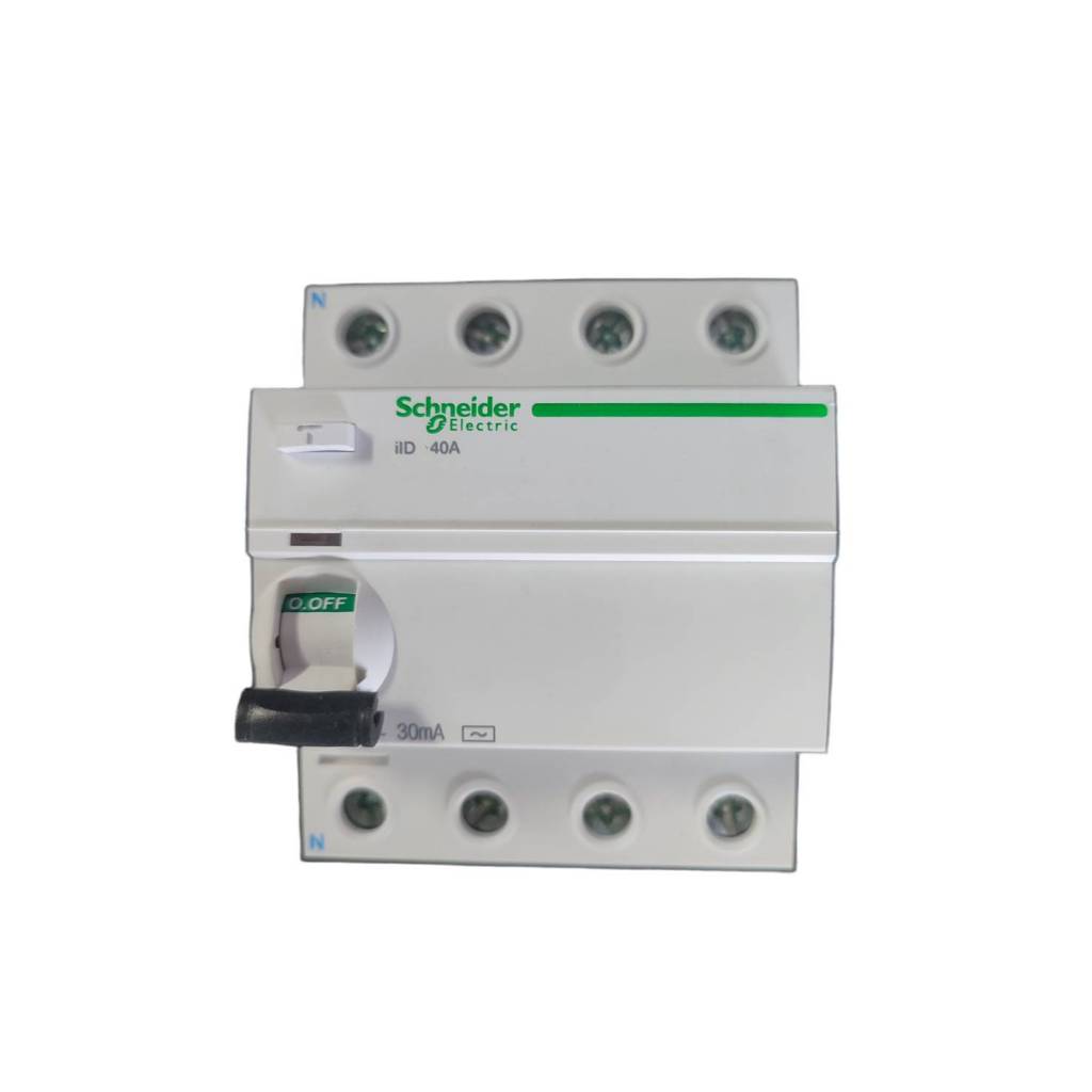 Schneider Electric เบรคเกอร์ RCCB Acti9 iID 4P 40A  type 30mA-AC รุ่น A9R71440 ป้องกันไฟดูด ไฟรั่ว ข