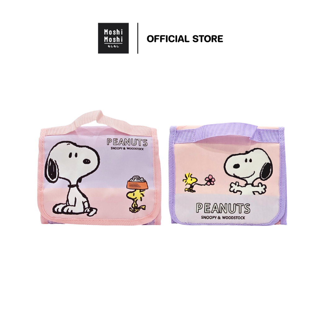Moshi Moshi กระเป๋าเครื่องสำอางมีหูหิ้ว ลาย Snoopy ลิขสิทธิ์แท้ รุ่น 6100006122-6123