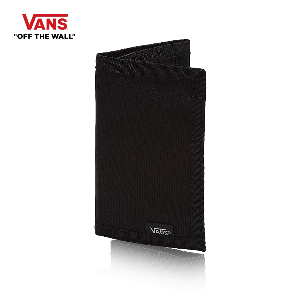 VANS SLIPPED TRIFOLD WALLET - BLACK กระเป๋า กระเป๋าสตางค์ กระเป๋าใส่ธนบัตร กระเป๋าใส่บัตร กระเป๋าใส่เงิน