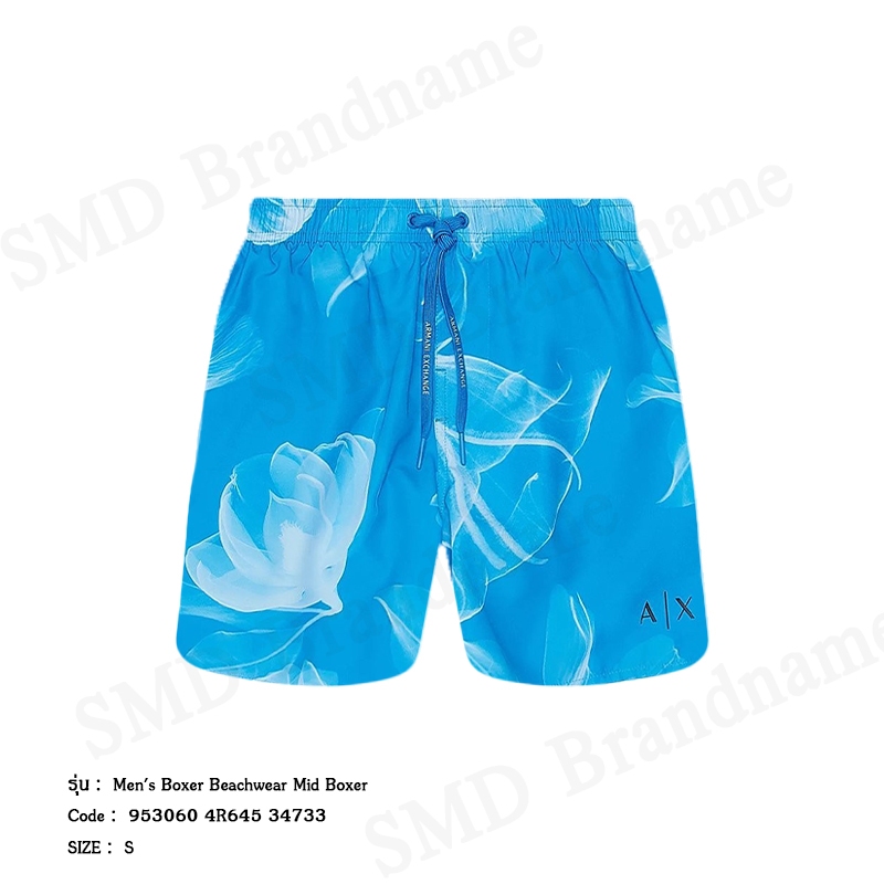 Armani Exchange กางเกงขาสั้นผู้ชาย รุ่น Men's Boxer Beachwear Mid Boxer Code: 953060 4R645 34733