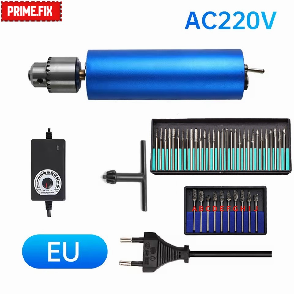 🔥กรุงเทพ✅เครื่องเจียรมินิ 220V สำหรับงานแกะสลัก ขัด เจียร ตัดไม้ ตัดพลาสติก งานโมเดล DIY ควบคุมง่าย