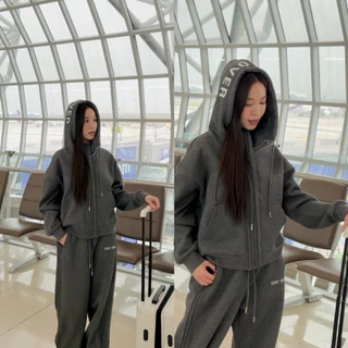 CO1055 Airport Cozy Thermal Set ชุดเซ็ตกันหนาว (Hoodie + Pants)