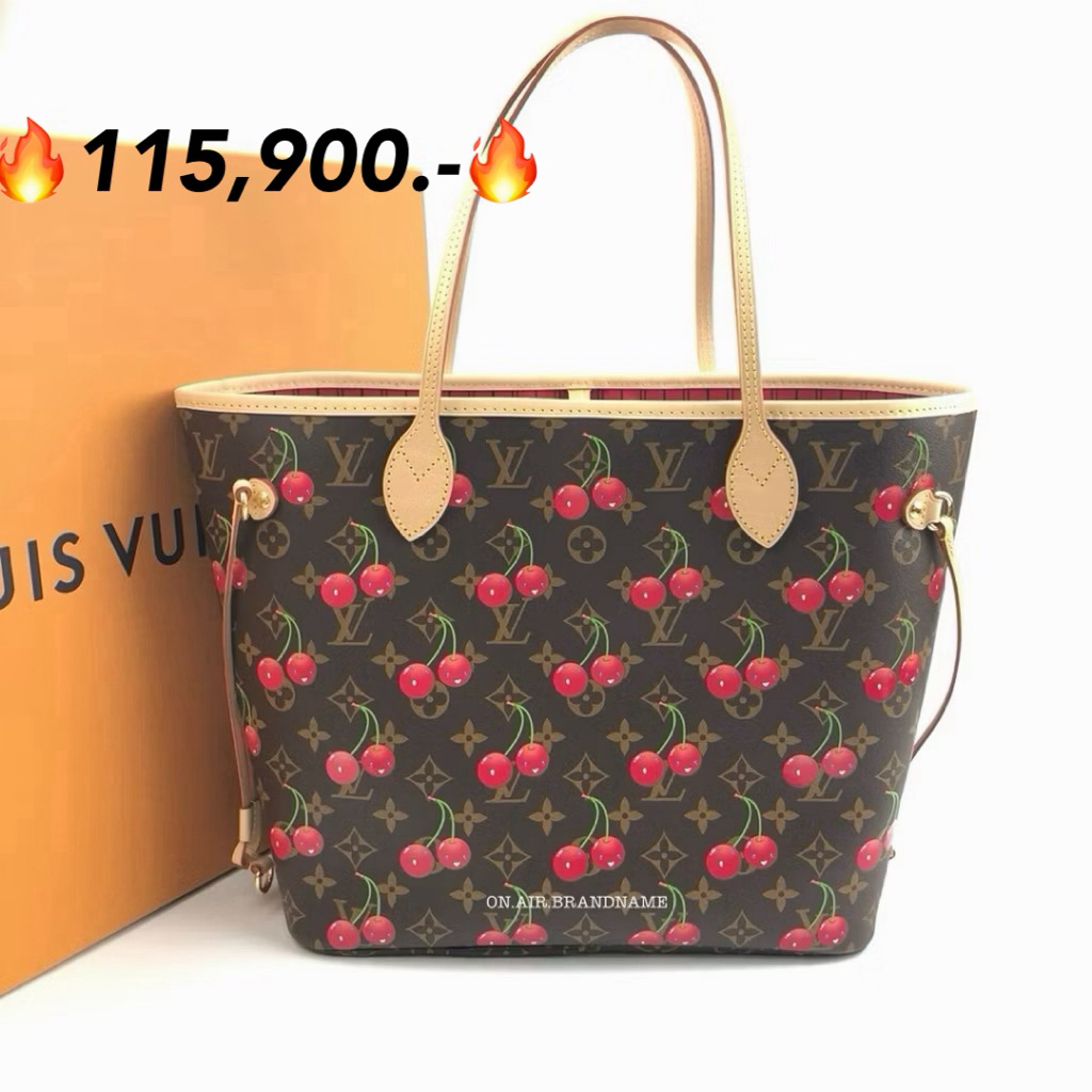 New LV x TM neverfull MM เชอร์รี่ cherry หายากมากๆ