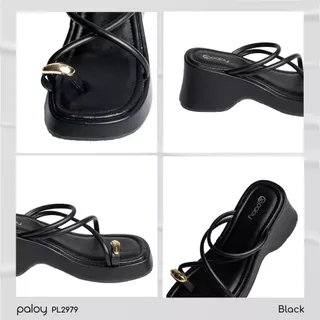 [Best Seller] Paloy - PL2121 & PL2979 รองเท้าส้นตึกสายไขว้