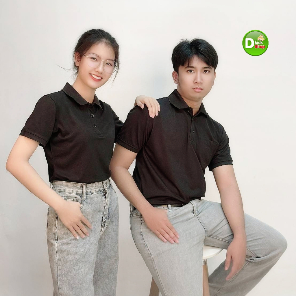 Komo-Tee เสื้อโปโล เสื้อดำ เสื้อสีดำ แขนสั้น ทรงสลิม Polo Shirt ใส่สบาย ระบายอากาศ Unisex