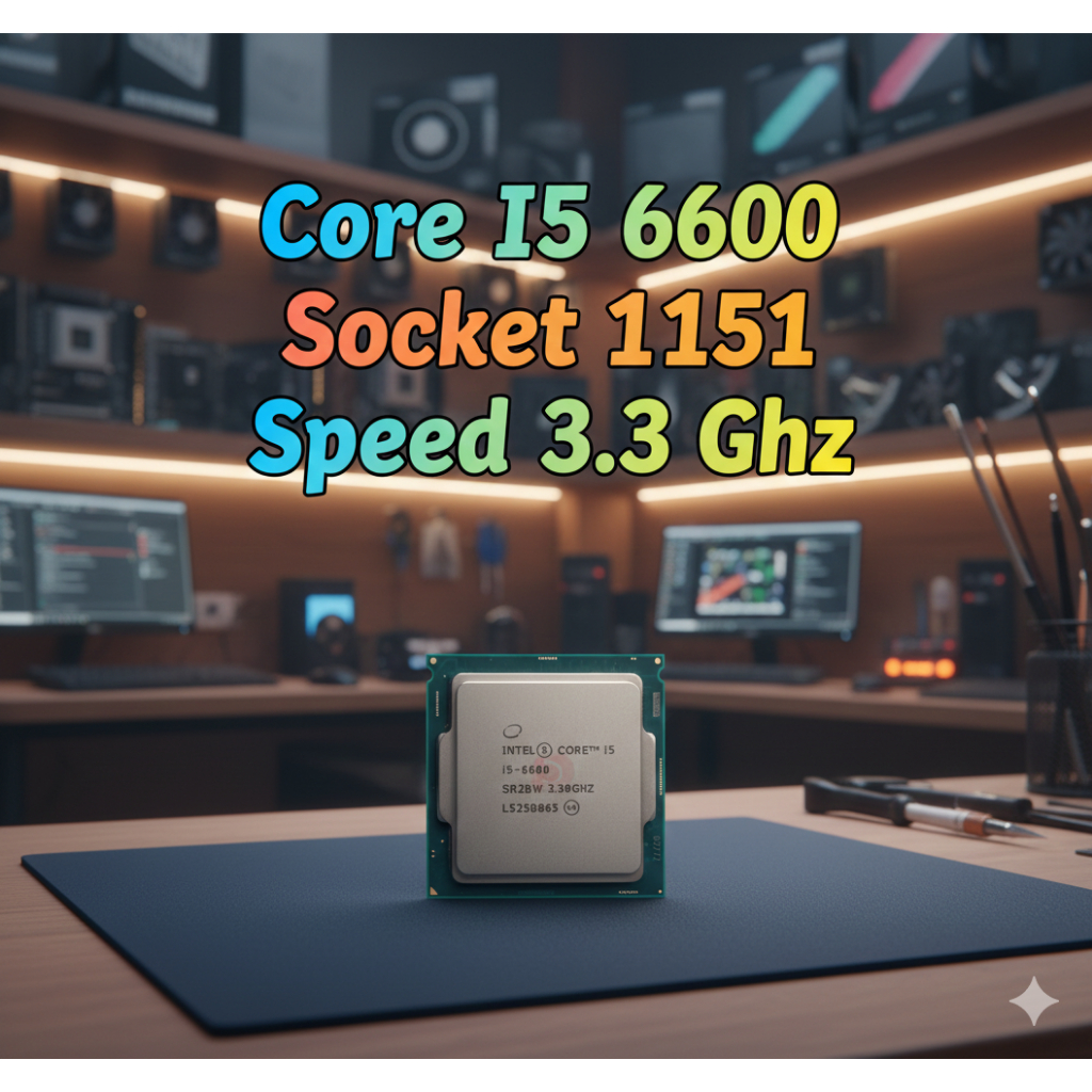 CPU Intel Core i5-6600 3.3GHz 4คอ4เทรด LGA 1151  ใช้เพื่ออัพเกรด