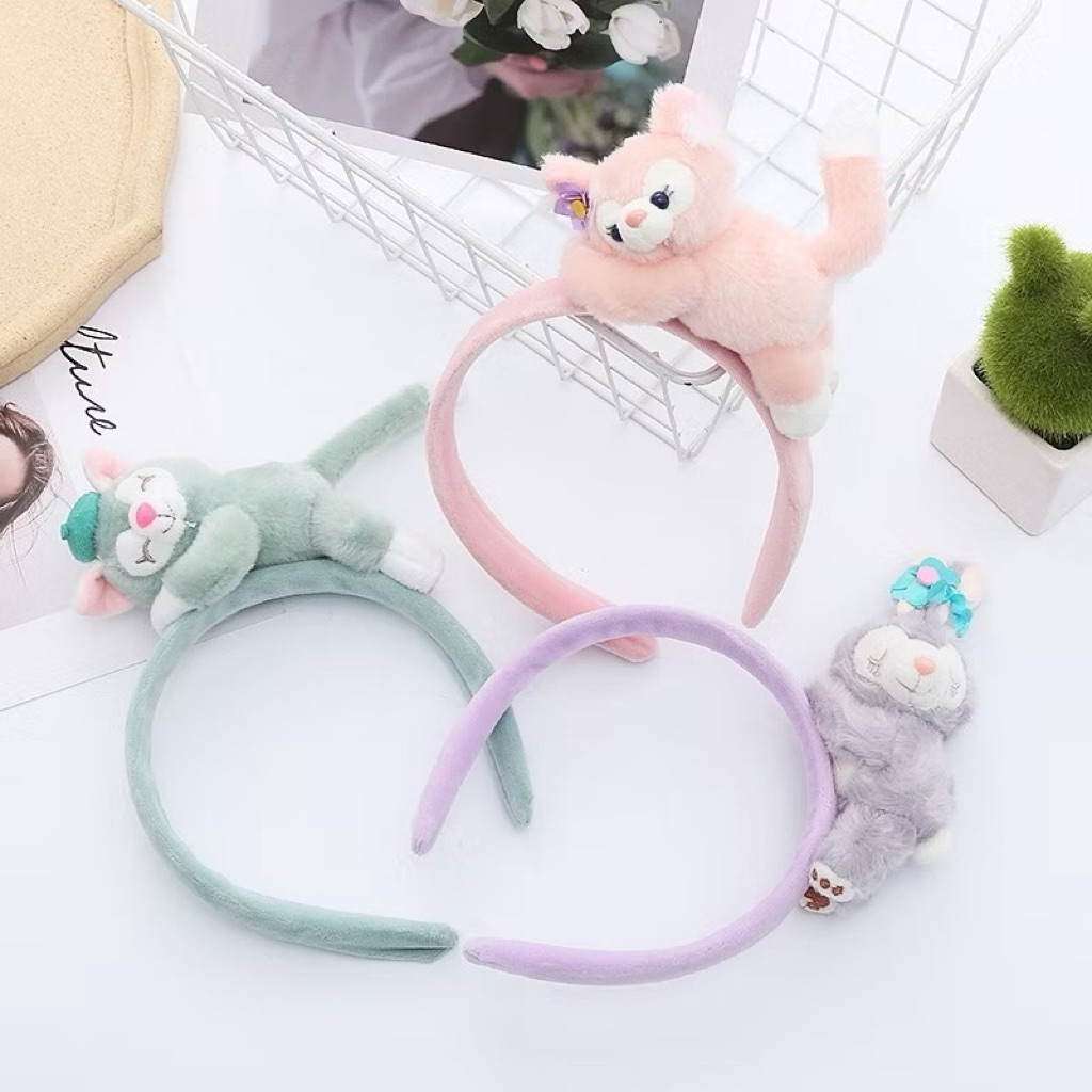 ที่คาดผม Disney Duffy and Friends รุ่นไม่มีป้าย ตุ๊กตาเกาะ ที่คาดผมตุ๊กตา Stellalou Gelatoni Linabel