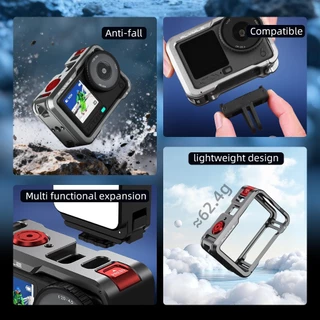 สําหรับ DJI Osmo Action 6 โลหะกรงกระต่ายกรอบ Multi functional ขยายกรอบ Action 6 อุปกรณ์เสริมสําหรับกล้องกีฬา