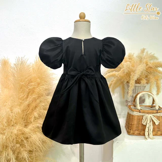 ⭐️Littlestar👧🏻 เดรสเด็ก เดรสคริสต์มาส สีแดง มินิเดรสแขนตุ๊กตา ผ้าzara GNP0664