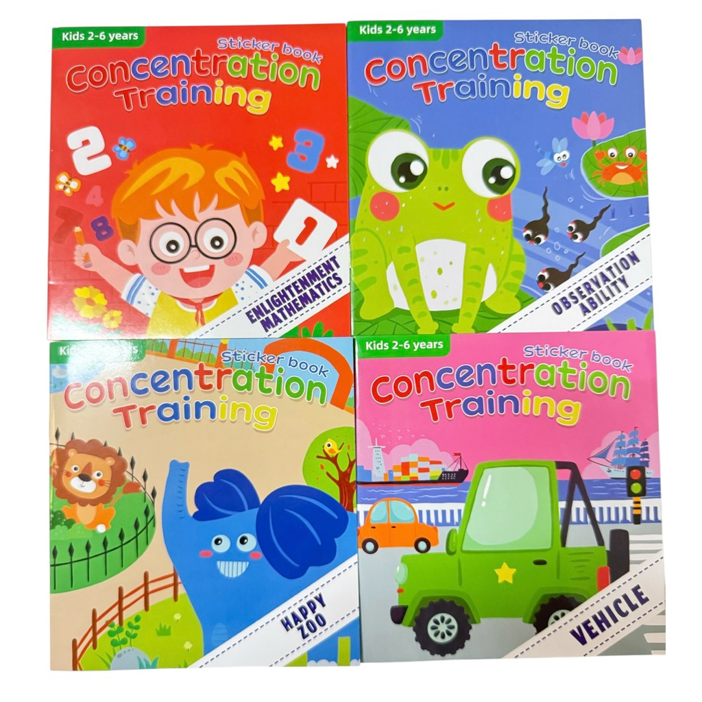 หนังสืออ่านภาษาอังกฤษเสริมความรู้ หนังสือสติ๊กเกอร์ติดสนุก full brain development sticker concentration training sticker ราคา ถูกที่สุด ดีลบีเคเค แกลเลอรีภาพที่ 4
