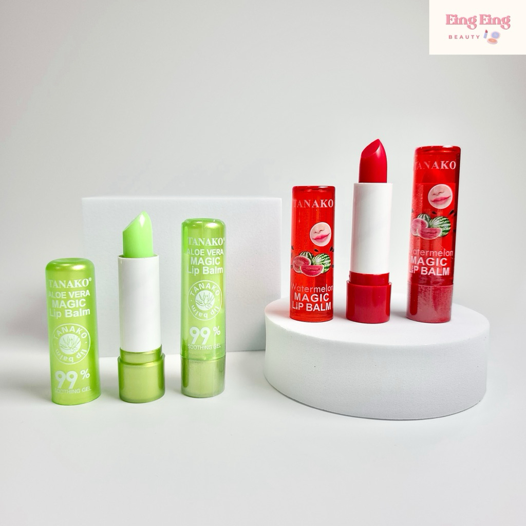(HT044-HT022) TANAKO Magic lip balm ลิปมันเเตงโม ว่านหางจระเข้ ลิปบาล์ม ลิปมันเปลี่ยนสี บำรุงริมฝีปาก ให้ชุ่มชื้น ดูอวบอ