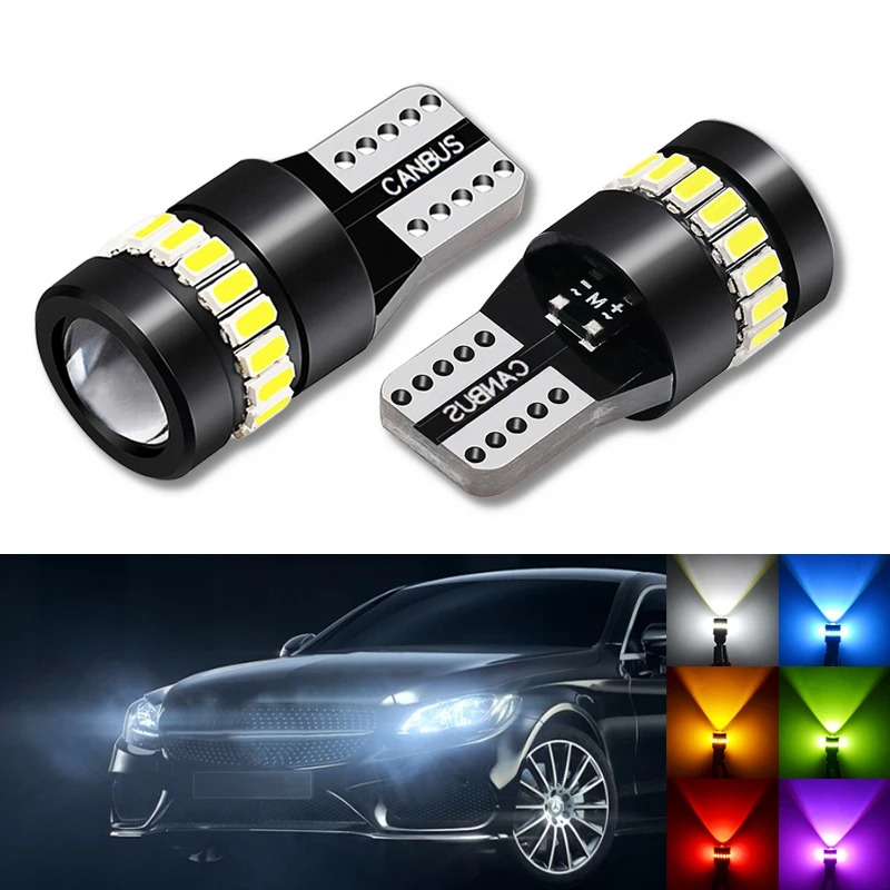 หลอดไฟ LED T10 W5W 18SMD canbus 6000K 12V โคมไฟสัญญาณอัตโนมัติโคมไฟจานใบอนุญาต 1 ชิ้น