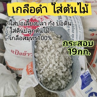 เกลือดำใส่ต้นไม้​ เกลือดำ​ เกลือสมุทร​ กระสอบ19กก.
