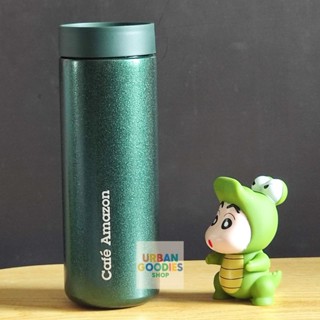 ❌Sold out❌ แก้วสแตนเลส Café Amazon รุ่น GLITTER – GREEN (มีก…