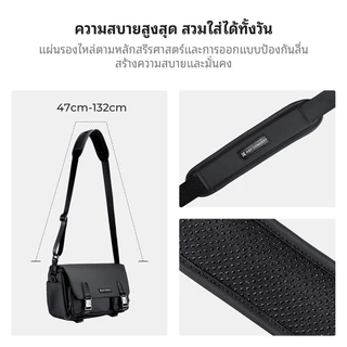 K&F CONCEPT 10L Camera Sling bag กระเป๋ากล้องวินเทจ ฝาแม่เหล็ก หยิบเร็ว ใส่ DSLR Mirrorless