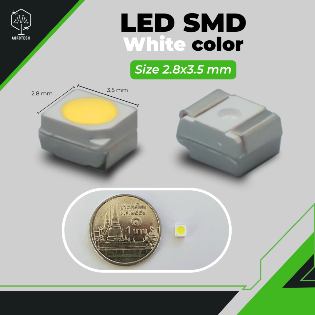 100 ชิ้น / ENEMAX / EW3528D-0201-0482 / LED SMD White color Size 2835 mm