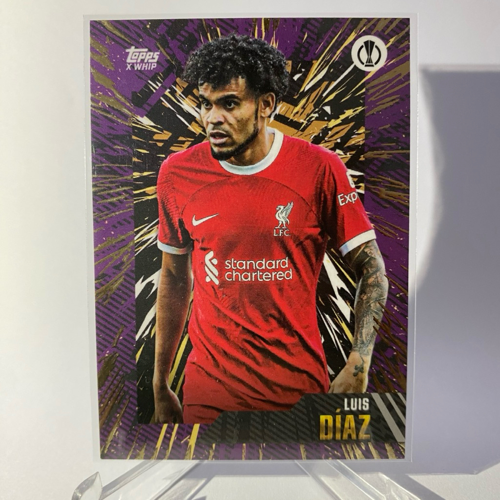 การ์ดนักฟุตบอล LUIS DIAZ, LIVERPOOL, X WHIP, TOPPS 2023