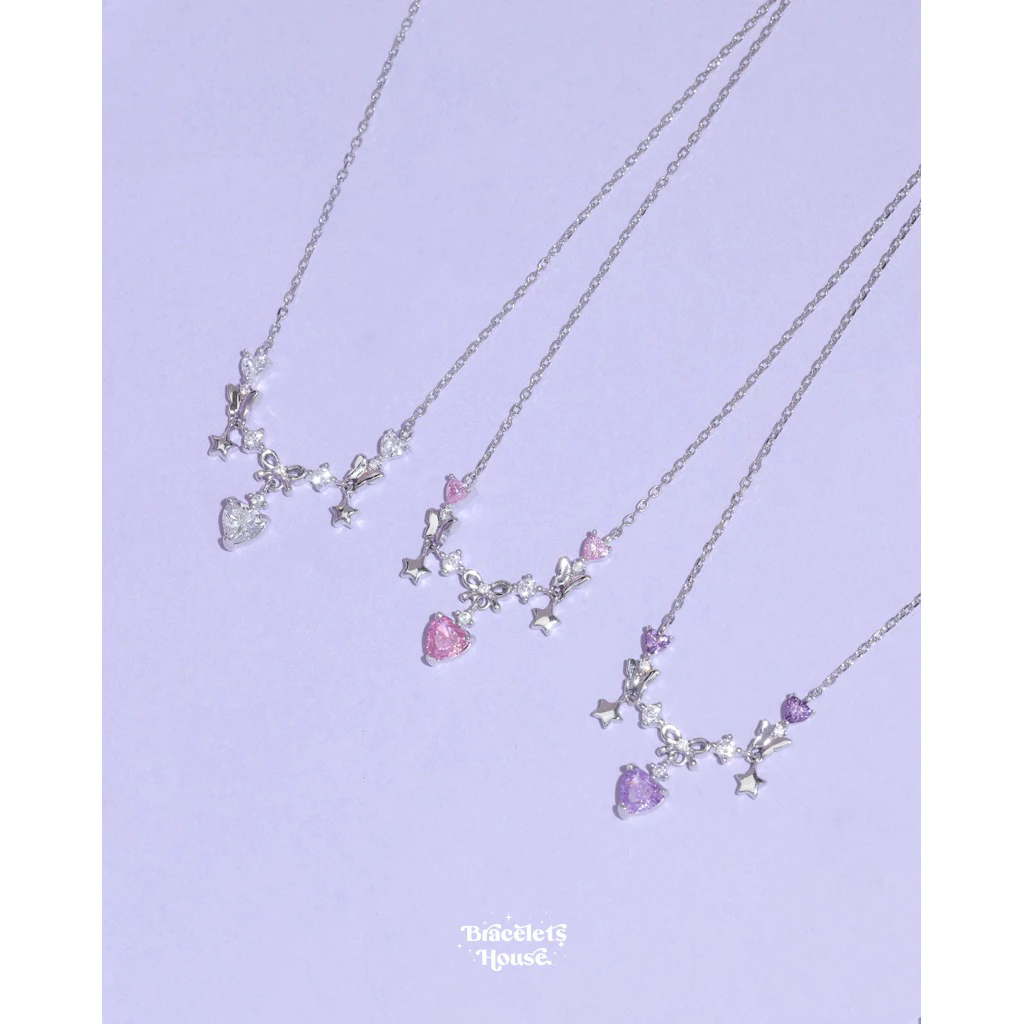 Braceletshouse 💜 เครื่องประดับเงินแท้ Twinkle Kiss💞💖 [G12-1]
