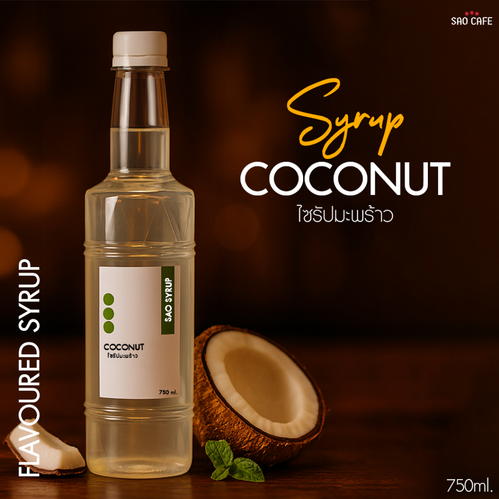 ไซรัปมะพร้าว - Coconut Syrup 750 ml. SAO CAFE