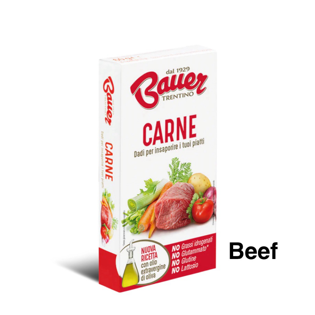 Bauer Vegetable Stock/Beef Stock/Porcini Mushrooms Stock Cube With E.V.O oil 60g. ซุปก้อนรสเห็ดพอร์ซ