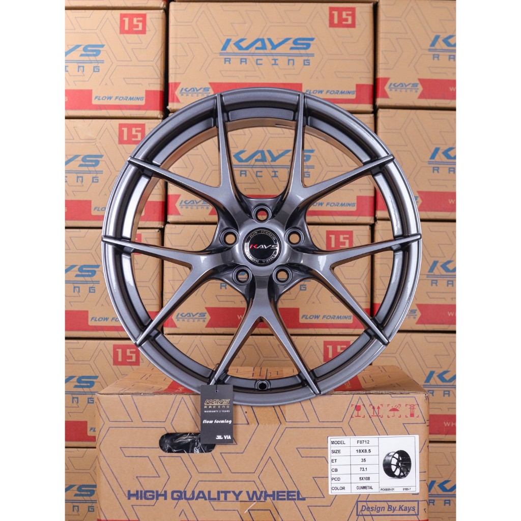 ล้อแม็กซ์รถไฟฟ้า KAYS F8712  8.5*18นิ้ว 5รู  108 - รูปที่ 2