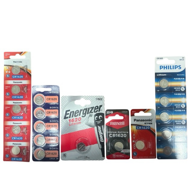 ถ่านขนาดCR1620 Lithium 3V(Panasonic,SONY,Energizer,Maxell,Philips)