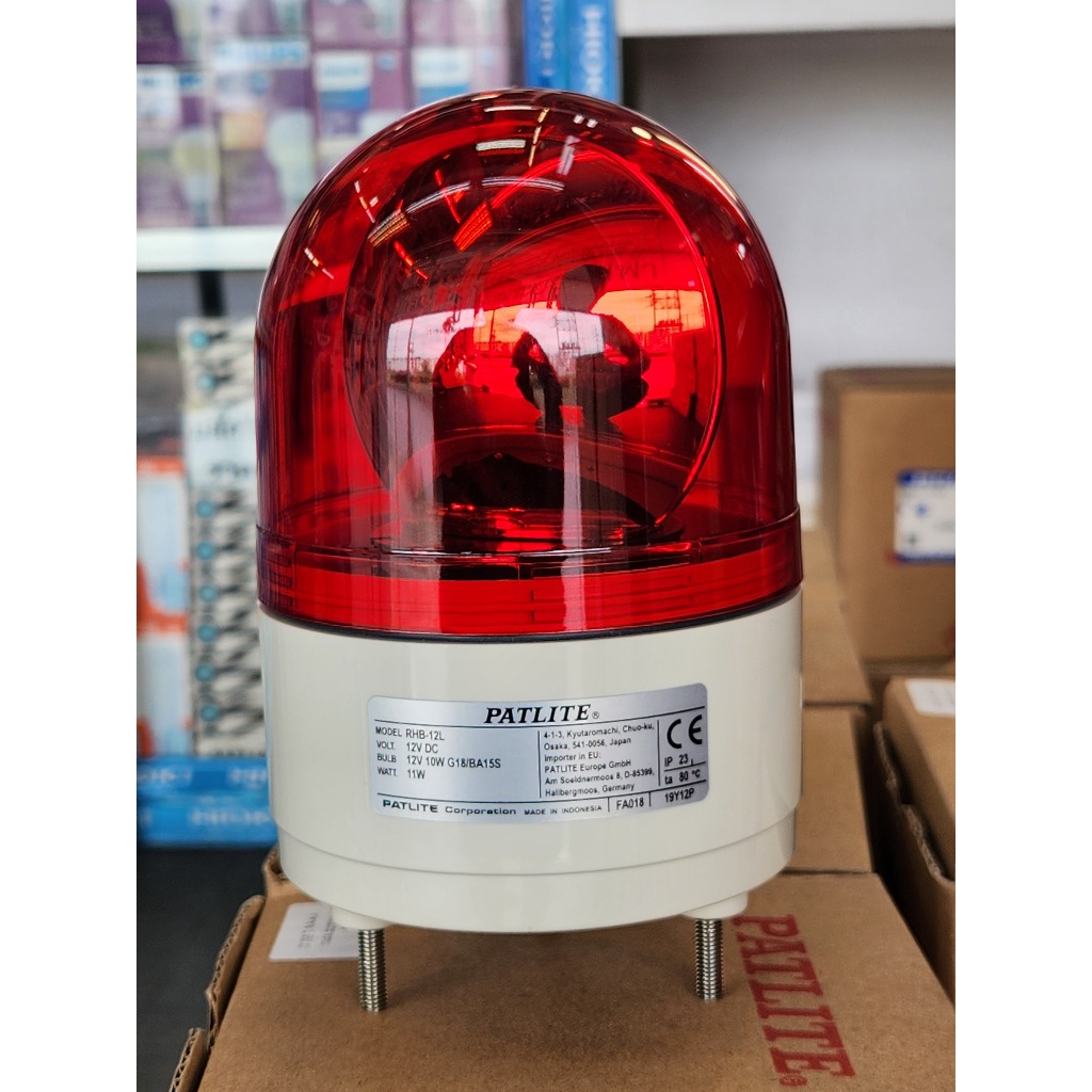 RH-12L PATLITE WARNING LIGHT 12VDC RED