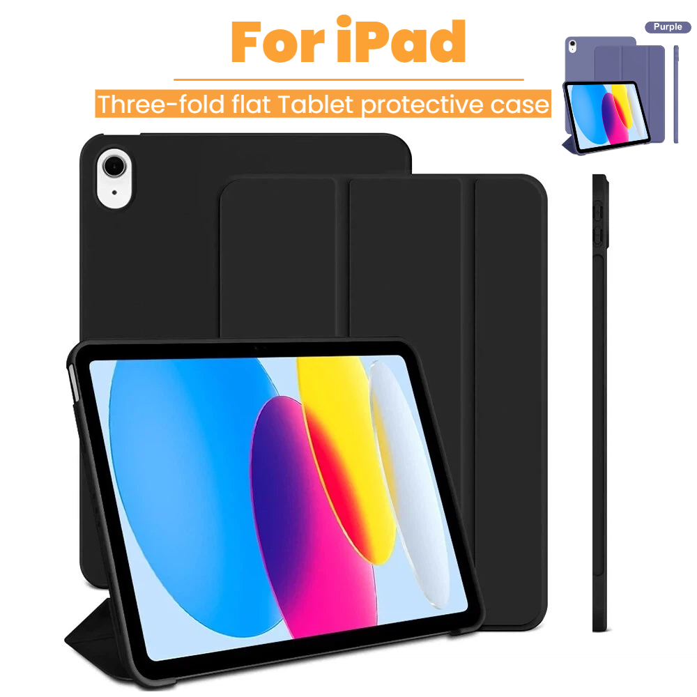 ครอบ For iPad Mini 1-6 Air 3/4/5 Pro 11"/12.9" Gen 7/8/9th 10.2" แบบพับ 3 ส่วน ซิลิโคนนิ่ม ได้ กันกระแทก บางเบา
