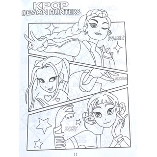 changkid สมุดภาพระบายสี K-Pop Demon Hunters ไอดอลนักล่าปีศาจ สุดเท่ ระบายเพลิน ฟรีสติกเกอร์