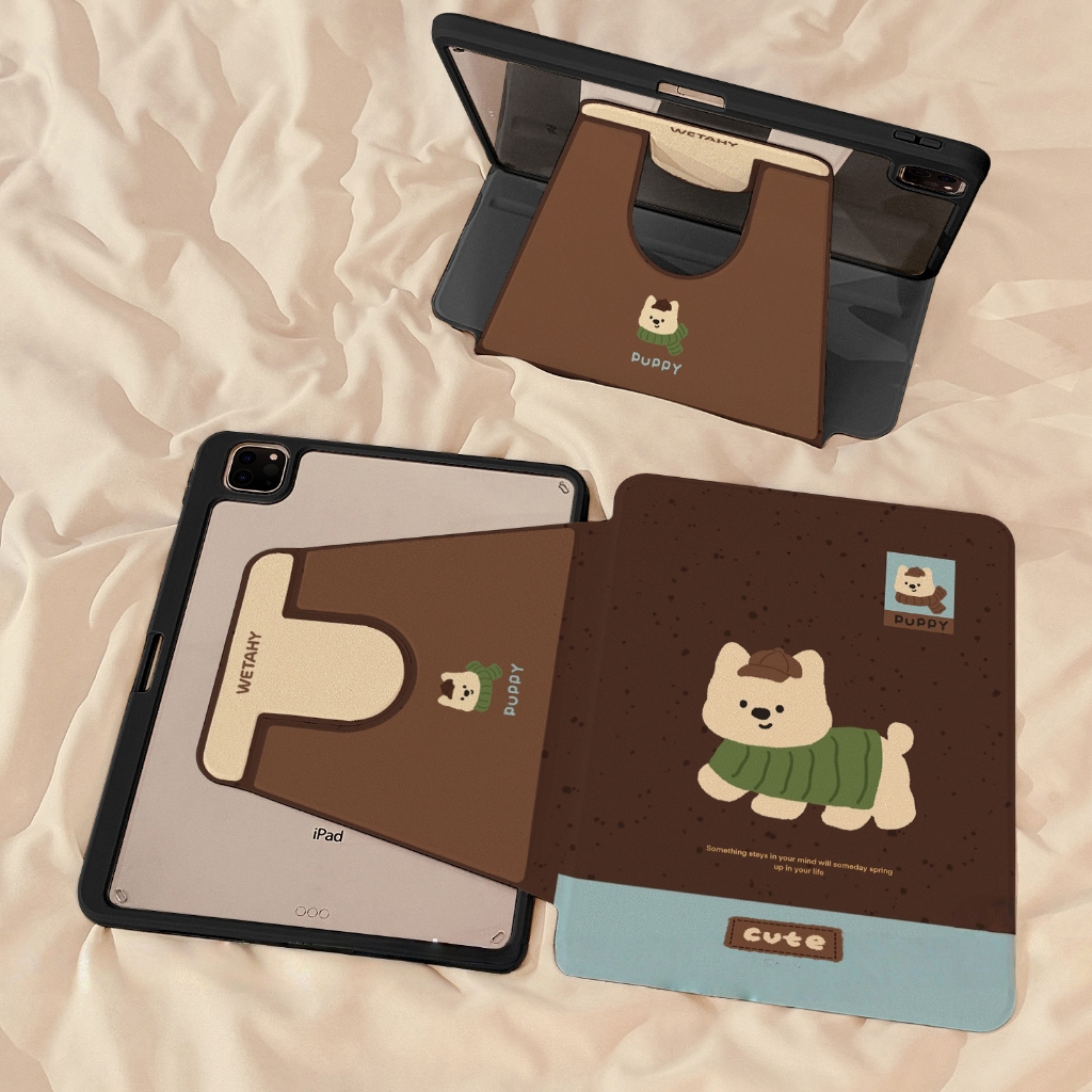 💫พร้อมส่ง💫เคสiPad Air5 Air6 Green Puppy mini หมุน 360° mini7 อะครีลิ for Gen6 Gen11 Gen10 Air7 Gen9