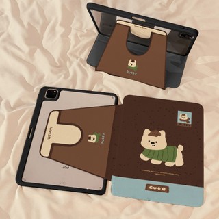 💫พร้อมส่ง💫เคสiPad Air5 Air6 Green Puppy mini หมุน 360° mini7 อะครีลิ for Gen6 Gen11 Gen10 Air7 Gen9