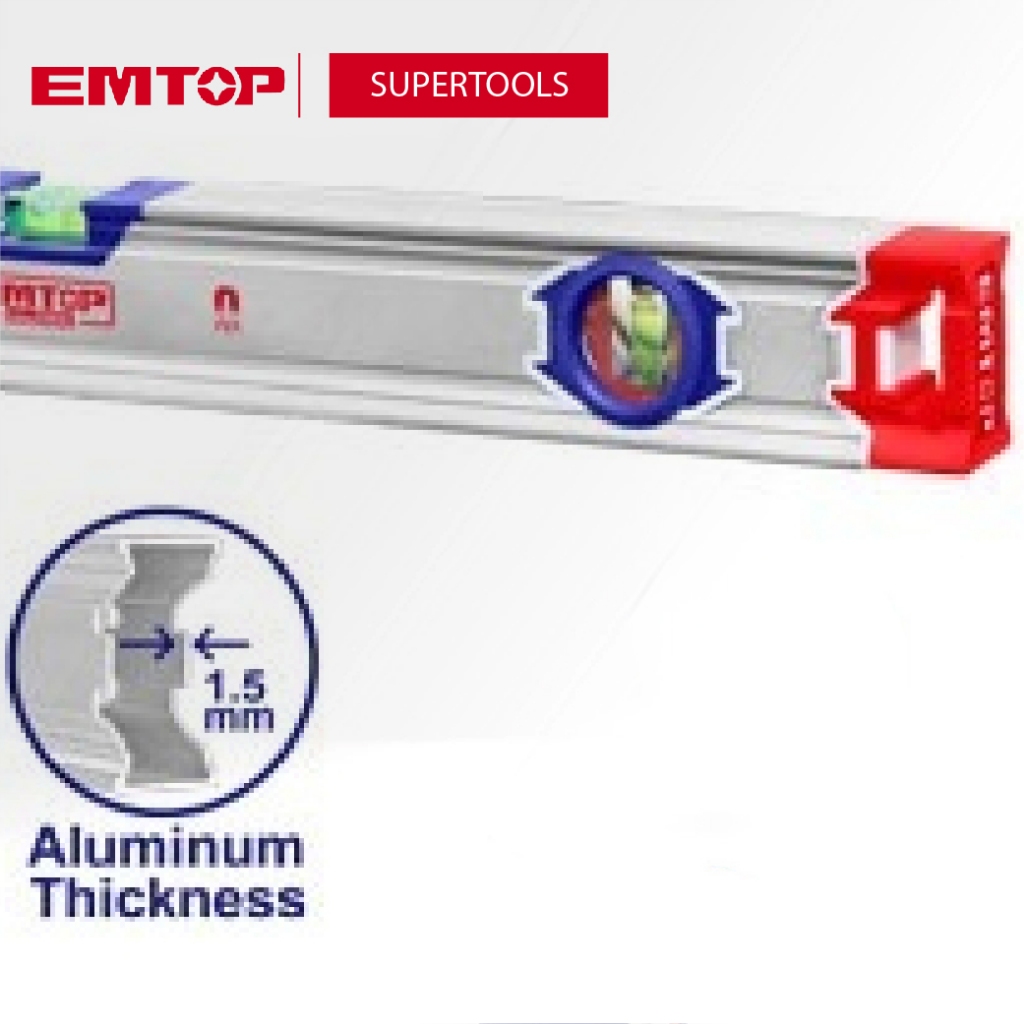 EMTOP ระดับน้ำอลูมิเนียมแถบแม่เหล็ก 40cm ESLL34001 ราคา ถูกที่สุด ดีลบีเคเค แกลเลอรีภาพที่ 4
