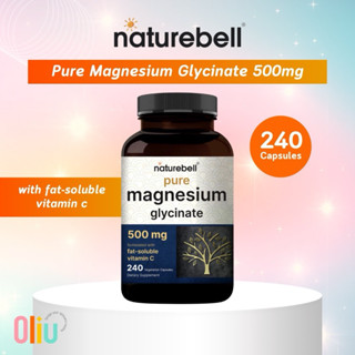 Naturebell Pure Magnesium Glycinate 500mg with Fat Soluble V…