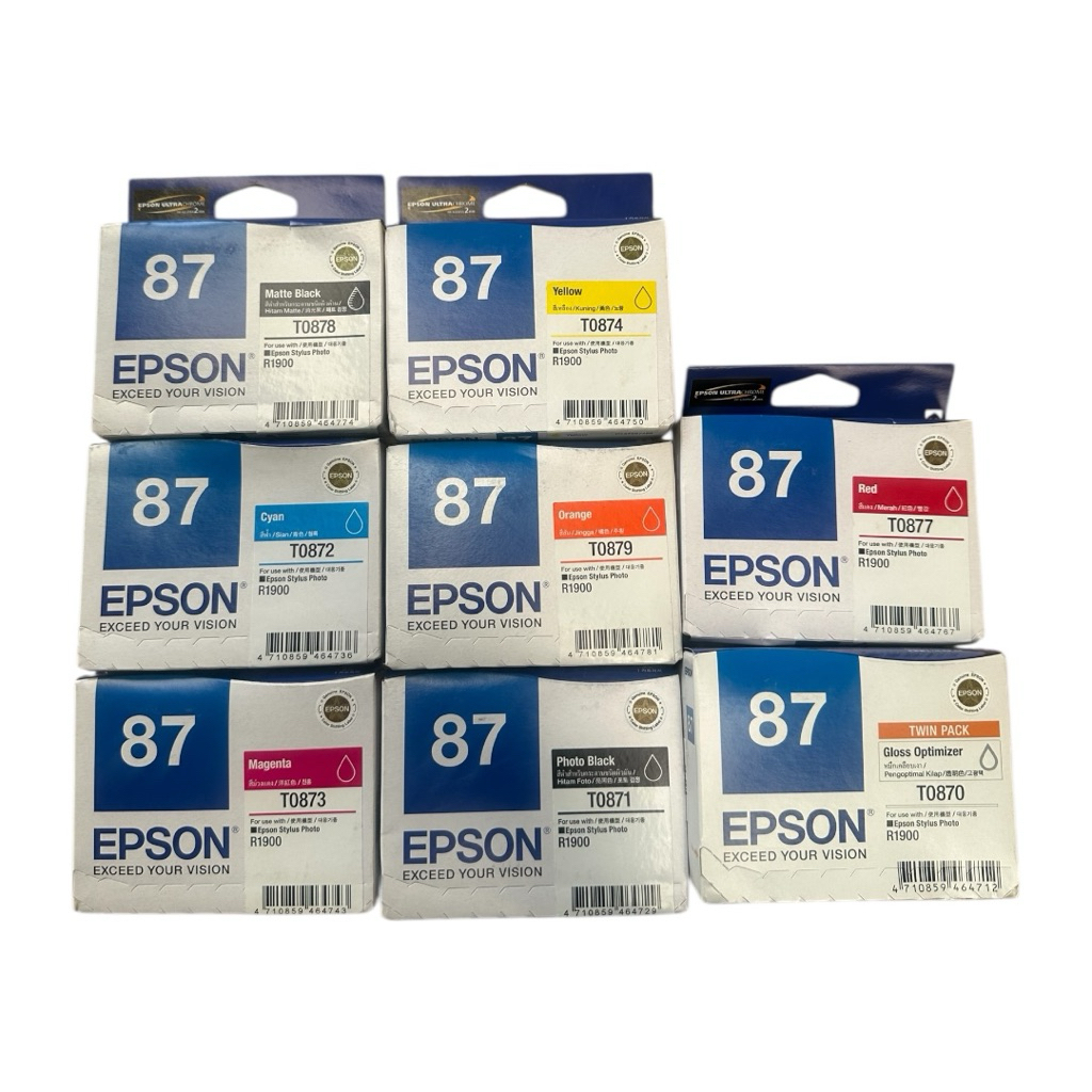 Epson 87 R1900 Epson T0870 T0871 T0872 T0873 T0874 T0877 T0878 T0879 หมึกแท้ขายsales