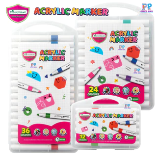 Master Art ปากกาสี อะคริลิคมาร์กเกอร์ Acrylic marker 12 สี / 24 สี / 36 สี จำนวน 1 กล่อง