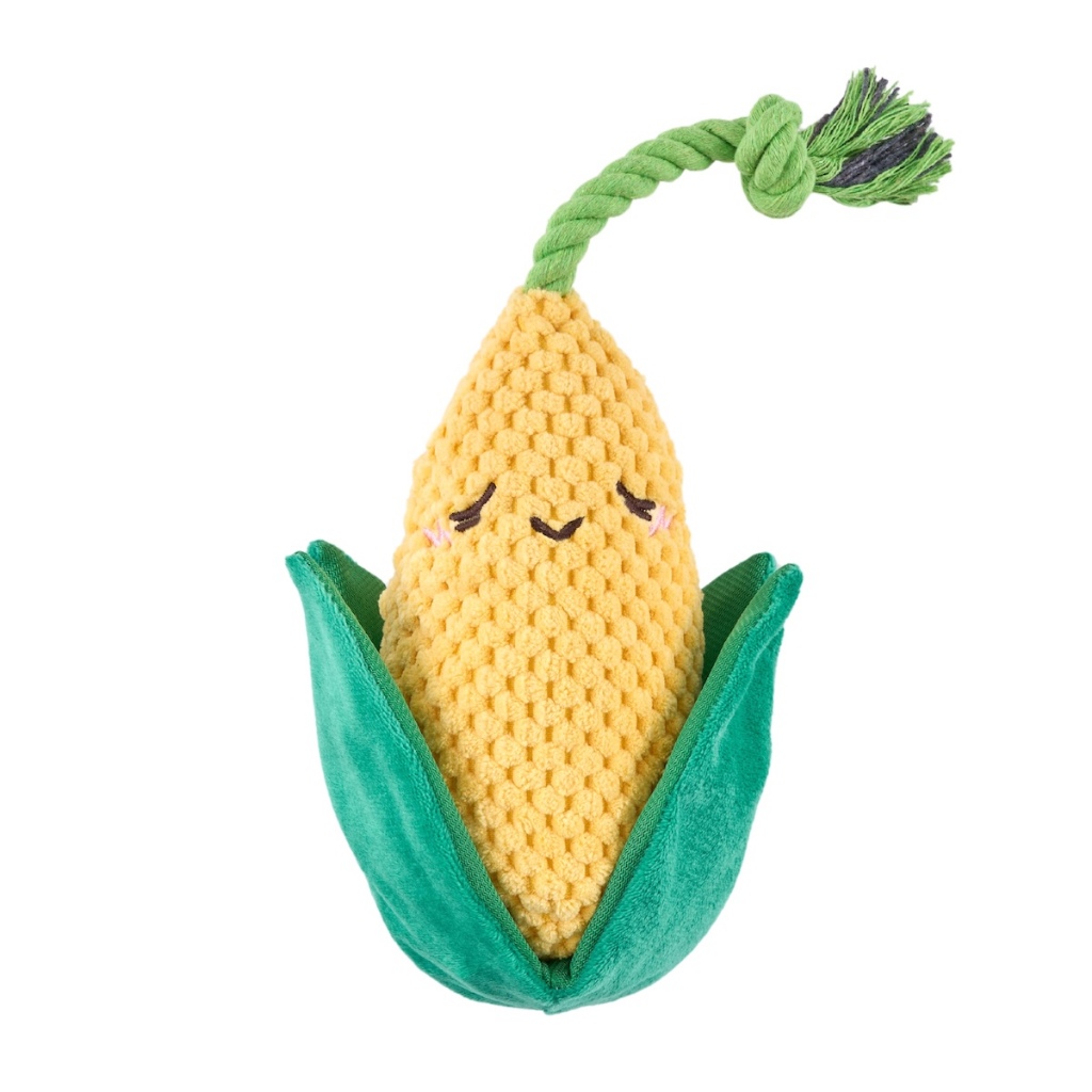 ZippyPaws Crinkle Crops Corn Plush Dog Toy ข้าวโพดผ้านุ่ม Crinkle Crops สำหรับสุนัข
