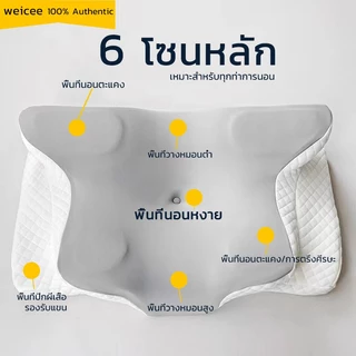 WEICEE หมอนสุขภาพ หมอนเมมโมรี่โฟม หมอนหนุนแก้ปวดคอ การนอนหลับลึก