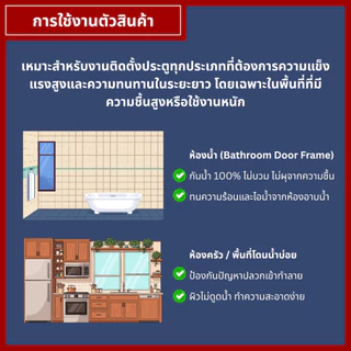 Building Pro วงกบประตู รุ่น RC100A วงกบ WPC วงกบมีซับ สามารถปรับความหนาของผนังได้ 10-12 ซม. 70x200cm 80x200cm 90x200cm