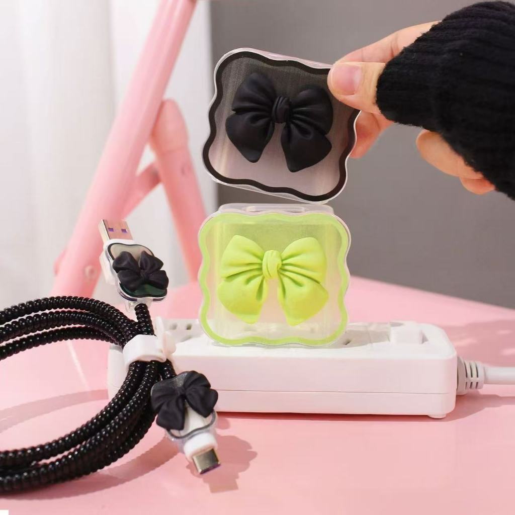 เคสถนอมสายชาร์จ ชุดถนอมสายชาร์จลายการ์ตูนน่ารัก เคสTPUหัวชาร์จ เคสป้องกันสายชาร์จ 18w/20w - รูปที่ 4
