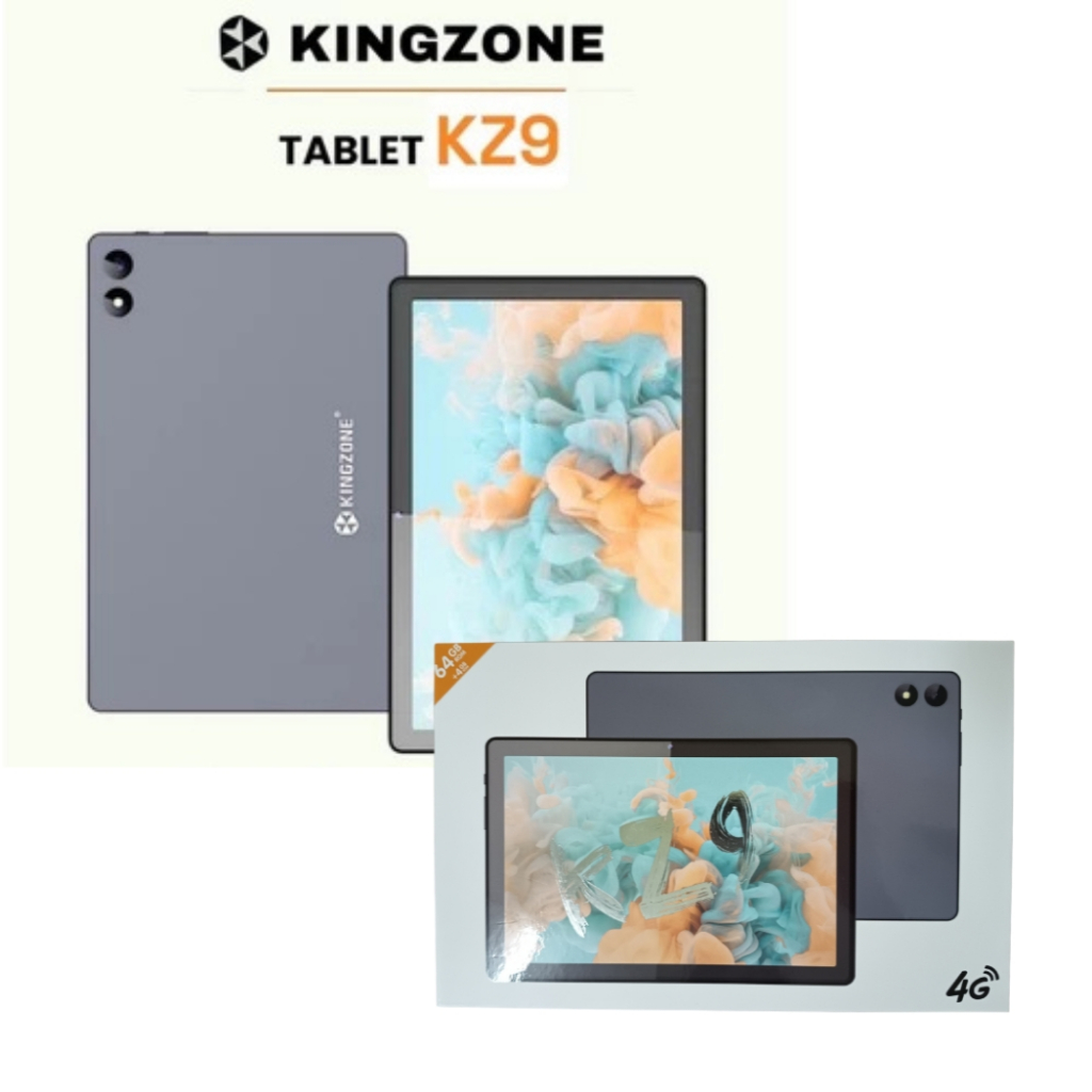 KINGZONE แท็บเล็ต KZ9 RAM 4 GB ROM 64 GB หน้าจอ 10.1 นิ้ว ระบบ Android 13.0 รองรับแอปธนาคารใส่ซิมได้