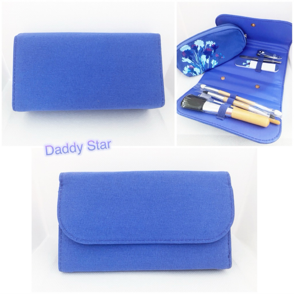 กระเป๋า เซ็ทแปรงแต่งหน้า  Yves Rocher Brush Set สีม่วง  1 เซ็ทมีแปรงและอุปกรณ์รวม 7 ชิ้น พร้อมกระเป๋