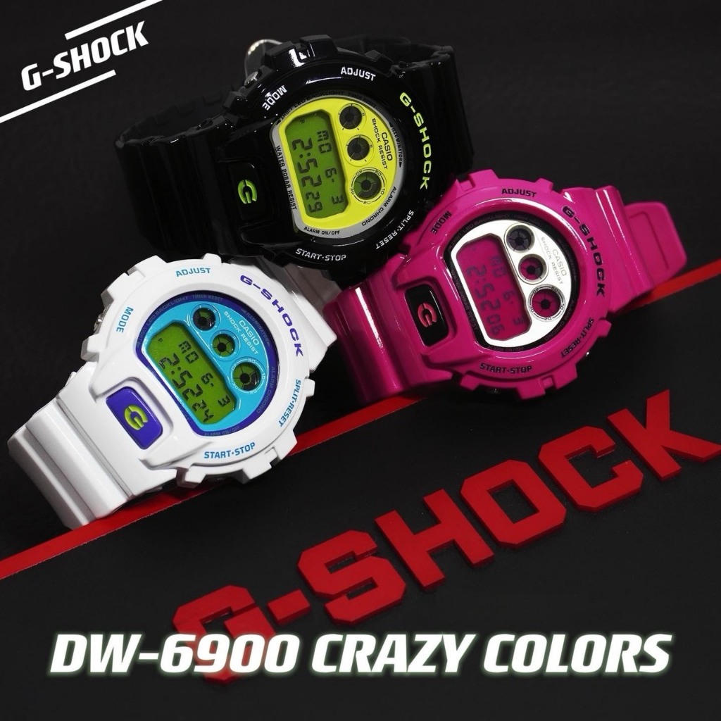 Casio G-Shock นาฬิกาข้อมือ รุ่น DW-6900BB,DW-6900BBN,DW-6900GL,DW-6900JT,DW-6900RCS,DW-6900UMS