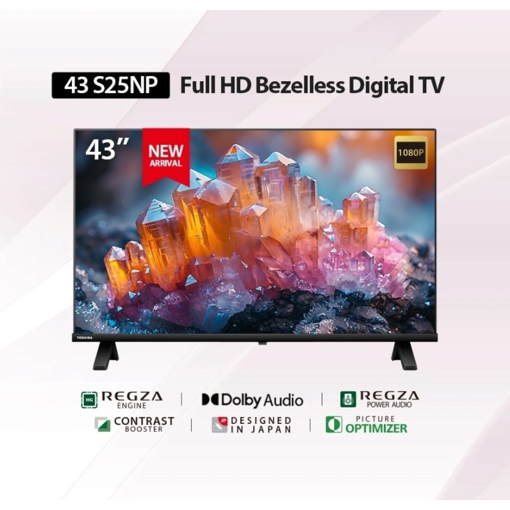 Toshiba 43"  รุ่น 43S25NP Digital TV ใหม่อุปกรณ์ครบยกกล่อง