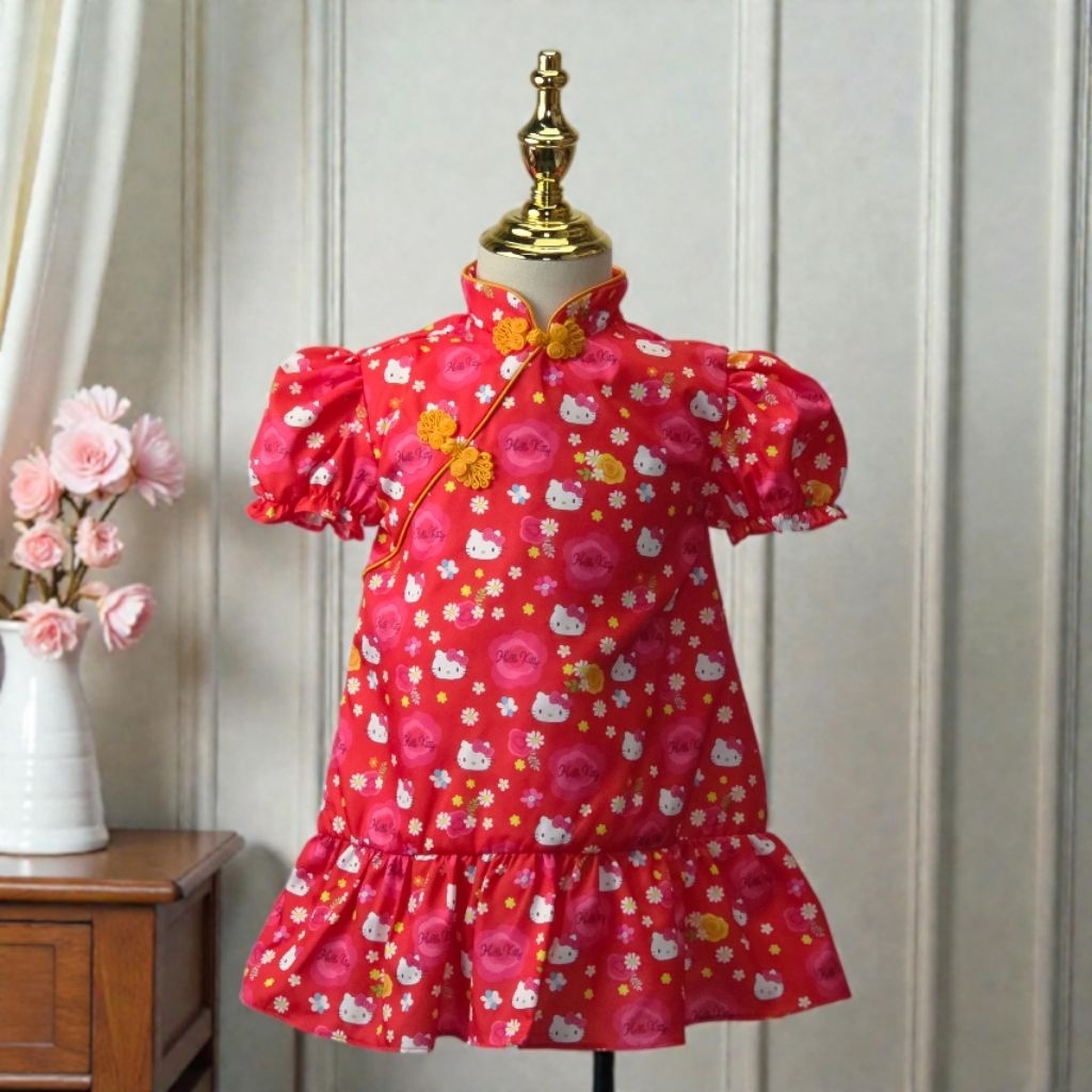 ชุดกี่เพ้าเด็กผู้หญิง ชุดตรุษจีนเด็กผู้หญิง