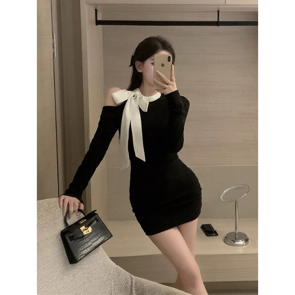 ✅พร้อมส่ง✅DAZY MINI BLACK DRESS